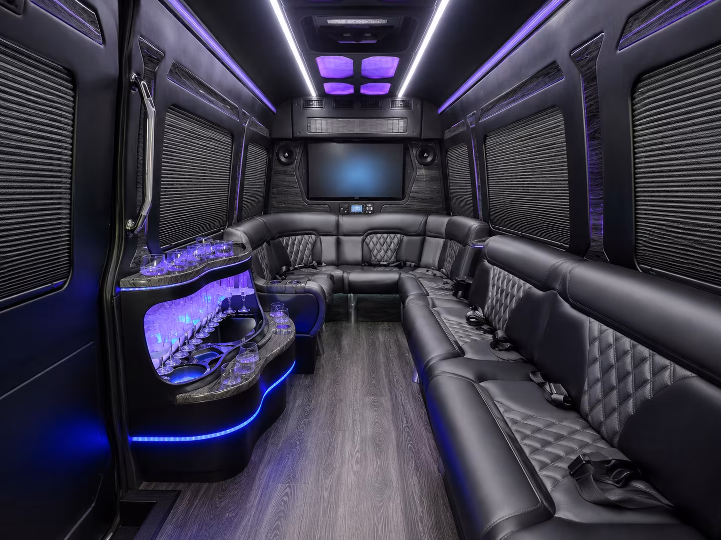 yakima 40 passenger party bus inside