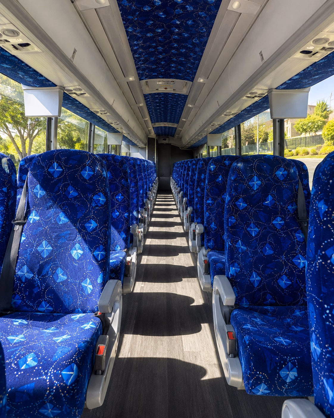 yakima charter bus rental interior